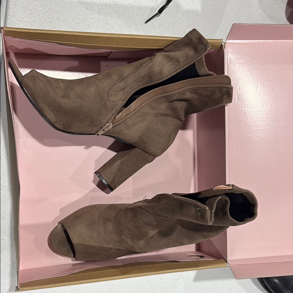 Brown Suede Ankle Boots